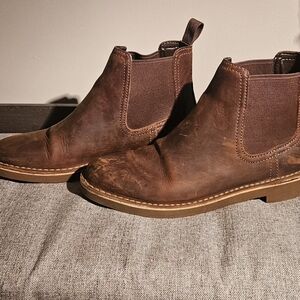 Clarks Dark Brown Leather Ankle Boots
